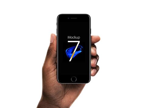 iPhone 7 Jet Black Mockup | Mockuptree