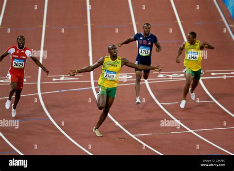 Usain Bolt wins the 100m in world record time of 9.69 seconds at the ...