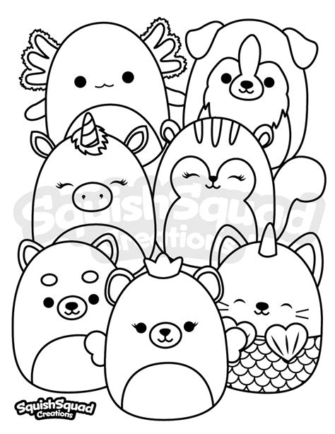 Squishmallow Coloring Page, Printable Squishmallow Coloring Page ...