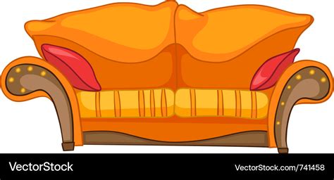 Cartoon home furniture sofa Royalty Free Vector Image