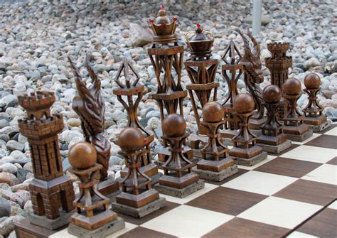 Custom+Wooden+Chess+Set+by+CuriousCogs+on+Etsy,+$3,000.00 | Wooden ...