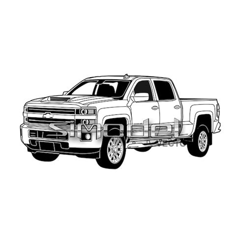 Chevrolet Silverado Svg Aiepspngpngjpgdxf Car Vector SUV - Etsy