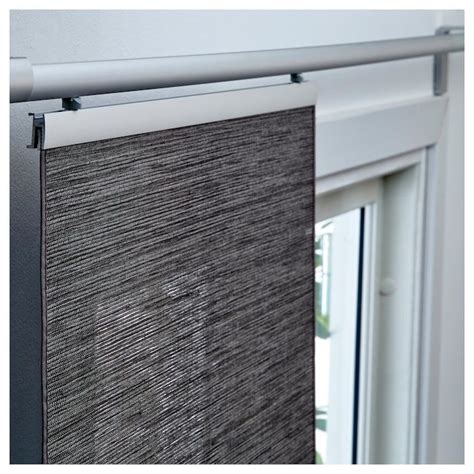 FÖNSTERVIVA Panel curtain, dark gray, 24x118" - IKEA | Sliding door ...