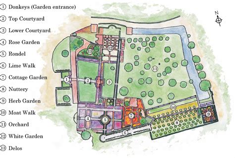 Garden Map | Sissinghurst garden, Map, English garden style