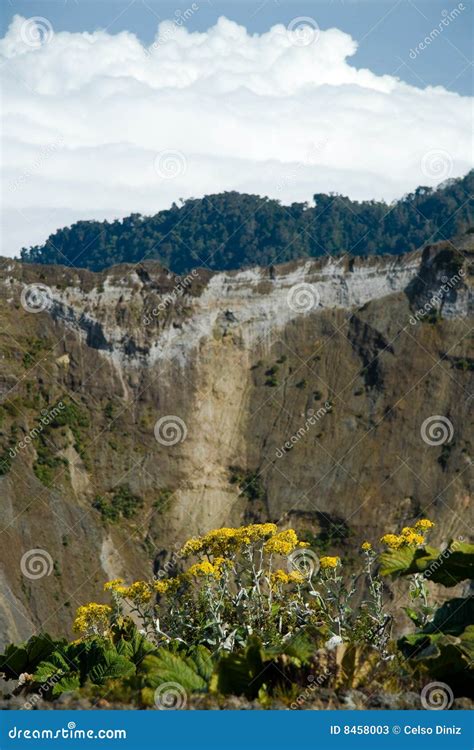 Irazu volcano crater stock image. Image of mountainous - 8458003