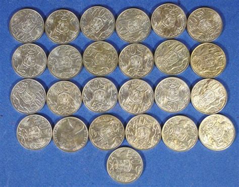 1966 Australian Silver 50 Cent Coins Lot of 25 - Coins - Numismatics ...