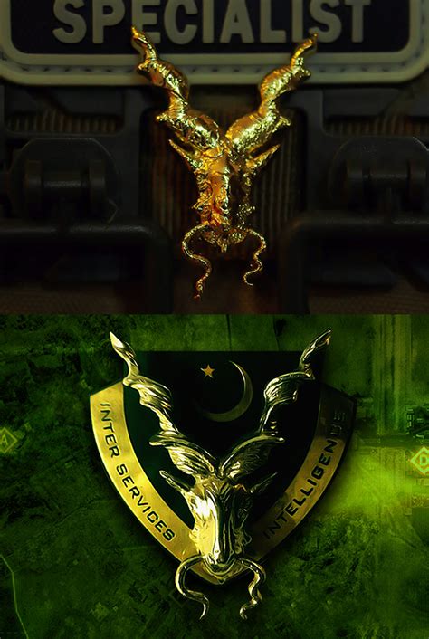 Gold- Plated Markhor(ISI) Logo | Pakistan Defence