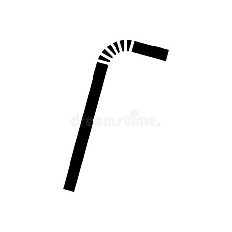 Drinking plastic straw icon isolated on white background. Black ...