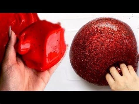 MOST SATISFYING RED SLIME VIDEO l Most Satisfying Red Slime ASMR ...