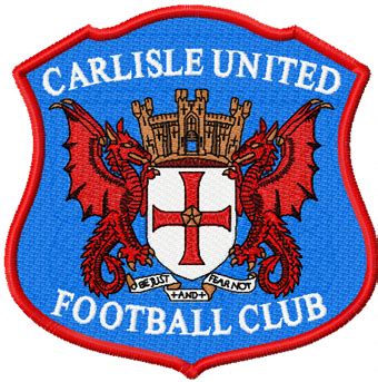 Carlisle United Football Club logo embroidery design