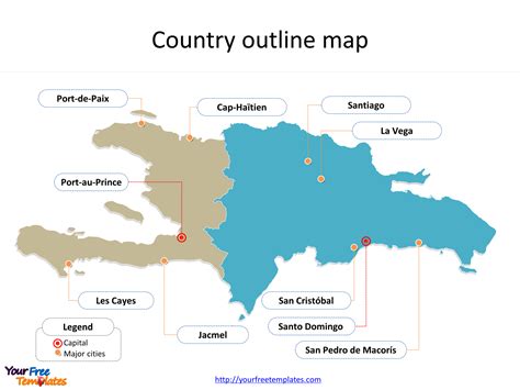 Hispaniola- Map-Country - Free PowerPoint Template