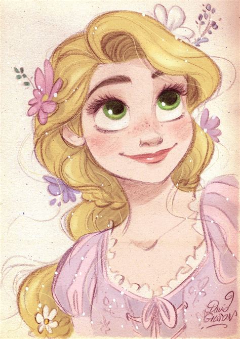 Rapunzel by David Gilson | Disney sketches, Disney fan art, Disney art