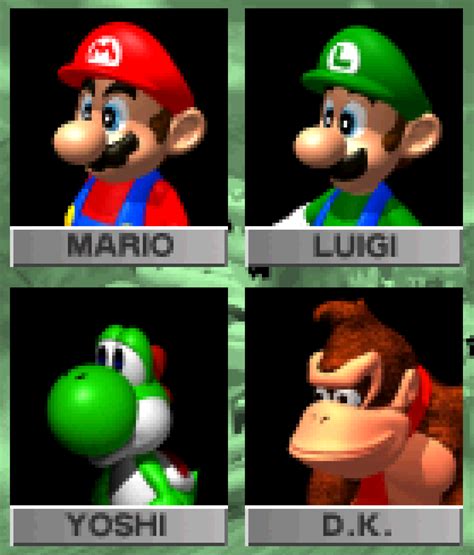 Mario Kart 64 Characters Select