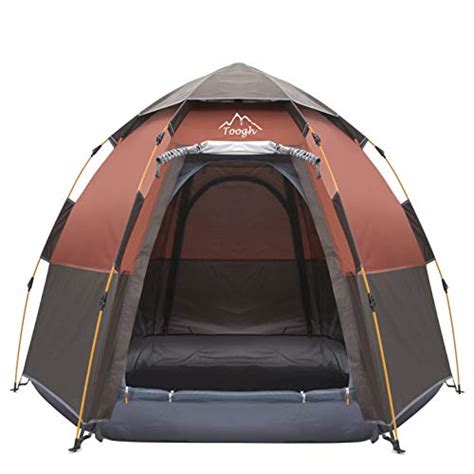 Toogh 4 Person Camping Tent 4 Seasons Backpack Tents Sun Dome Automatic ...