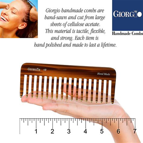 Giorgio G49 Large 5.75 Inch Hair Detangling Comb - Wide Teeth for Thick ...