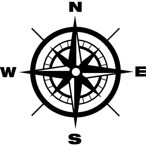 Compass With Earth Cardinal Points Directions Vector SVG Icon - SVG Repo