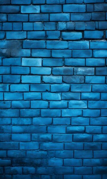 Premium AI Image | Blue brick wall background Blue brick wall texture