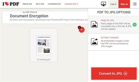 How to Convert PDF to JPG with iLovePDF