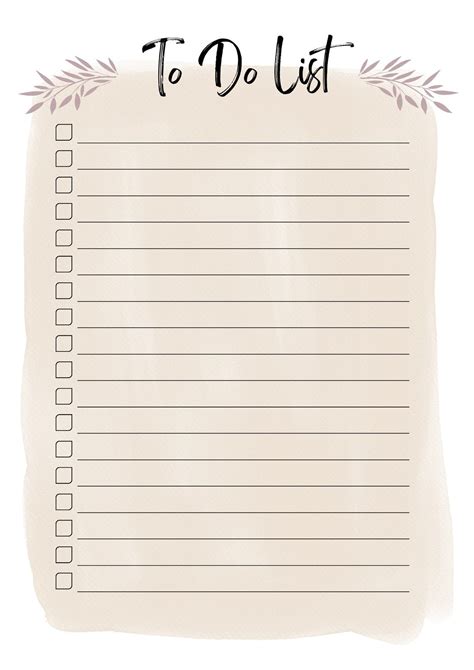 Cute Printable To Do Lists: Get Organized and Add a Touch of Adorable ...