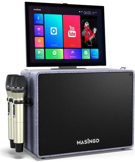 Buy MASINGO 2023 Professional Karaoke Machine with Lyrics Display ...