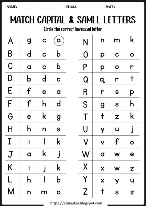 Capital Letters Worksheet Kindergarten