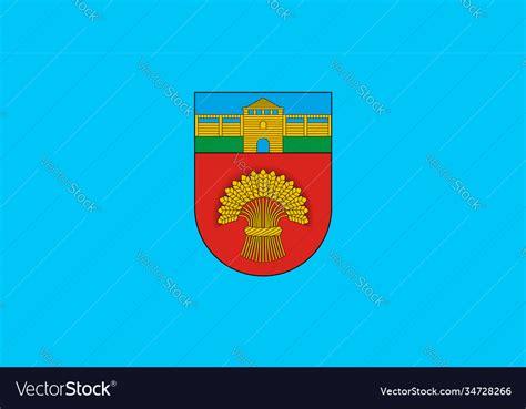 Flag minsk district in republic belarus Royalty Free Vector