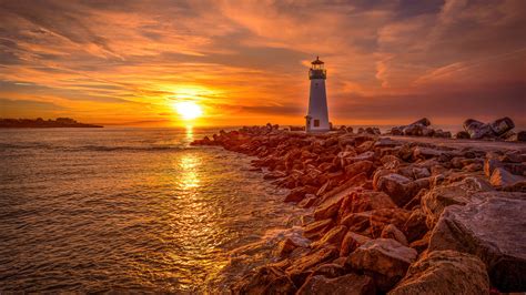 1920x1080 Lighthouse Sunrise And Sunset 4k Laptop Full HD 1080P ,HD 4k ...