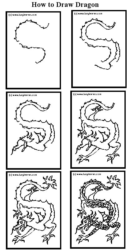 How To Draw A Chinese Dragon Head Step By Step Drawing Tutorial Kids ...