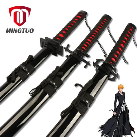 Kurosaki Ichigo Japanese Katana Wood Swords Anime Cosplay Weapon Bleach ...