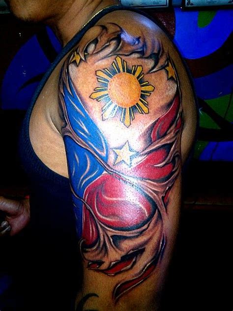 philippine flag tattoo … | Filipino tattoos, Flag tattoo, Tattoos