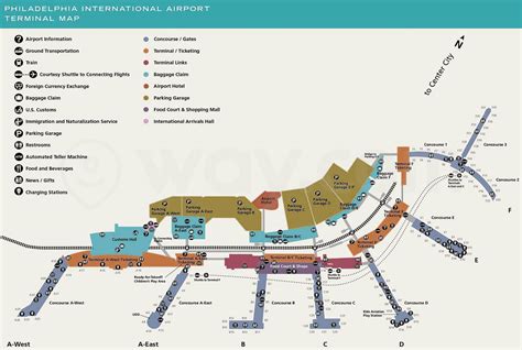 Philadelphia International Airport Map – PHL Airport Map