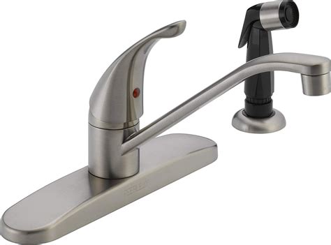 Peerless Single-Handle Kitchen Sink Faucet with Side Sprayer, Stainless ...