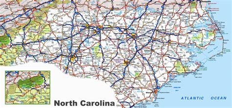 Road Map Of North And South Carolina - Living Room Design 2020