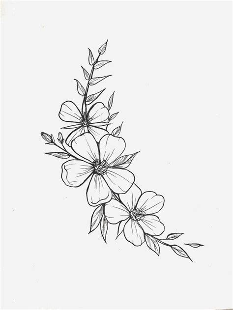 simple flower tattoos designs - Judie Bergeron