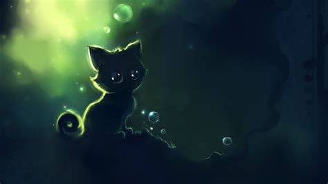 48+ Cute Anime Black Cat Wallpaper