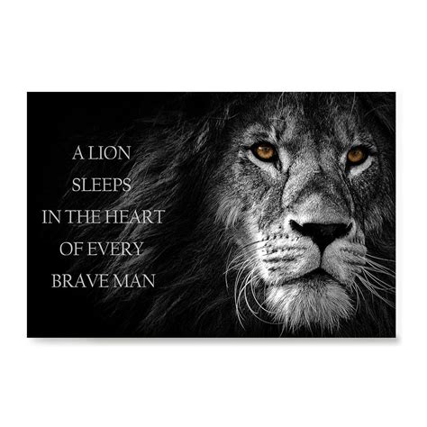 Inspirational Motivational Poster Animal Theme Lion Poster Lion Wall ...