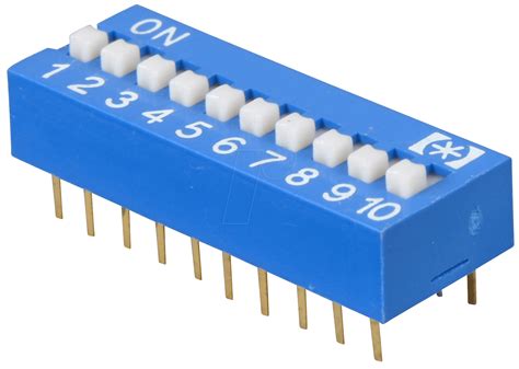 NT 10: Dip switch, vertical, 10-pin at reichelt elektronik