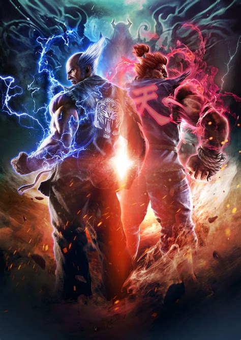 Heihachi & Akuma Key Art - Tekken 7: Fated Retribution Art Gallery ...