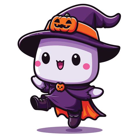 Beautiful Halloween Boo Wearing Hat - Ai Generative 33023051 PNG