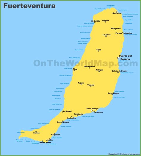 Fuerteventura Maps | Canary Islands Spain | Map of Fuerteventura