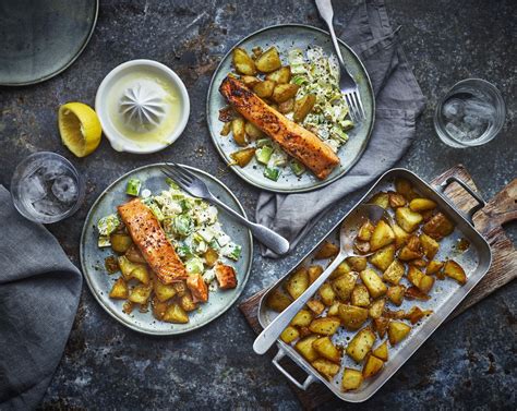 Scottish salmon with creamy leeks and crispy potatoes | M&S