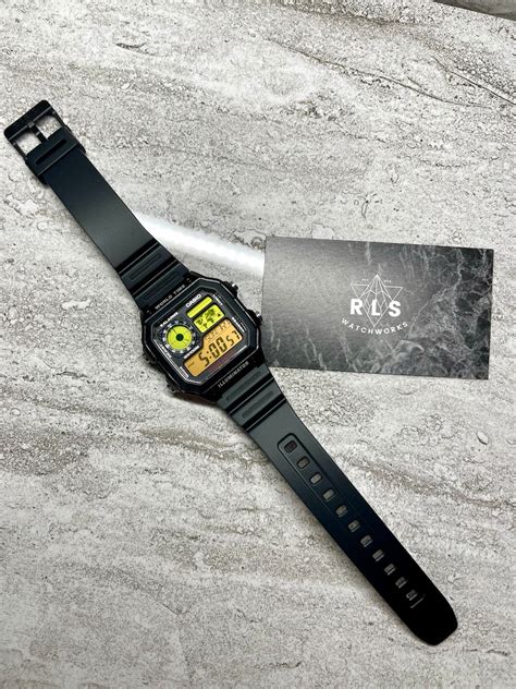 Custom Black Casio World Time Watch With Color Screen Mod | Etsy