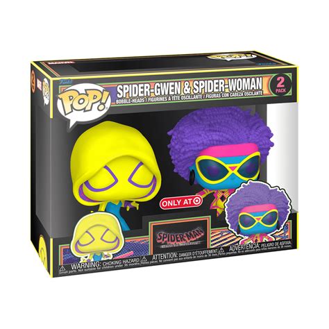 Buy Pop! Spider-Gwen & Spider-Woman (Black Light) 2-Pack at Funko.