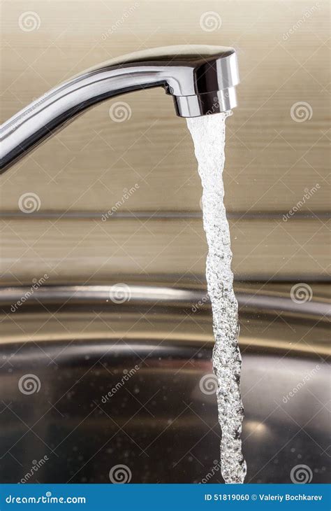 The Flow of Water from the Tap Stock Photo - Image of faucet, flowing ...