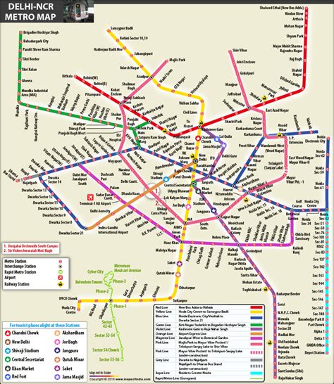 Delhi Metro Rail Map, Metro Rail Map Of Delhi