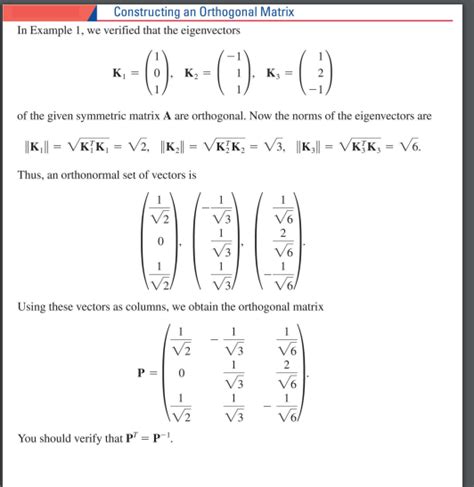 Solved Proceed as in this example to construct an orthogonal | Chegg.com