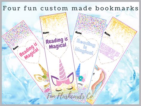 The best selling Unicorn bookmarks – FUN FLASHCARDS CO