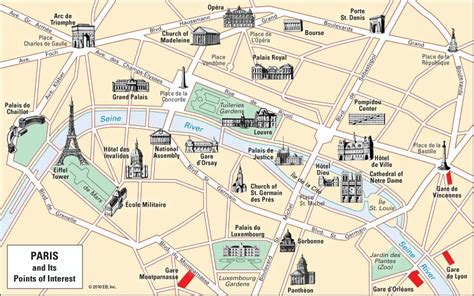 Paris map | Paris landmarks, Paris map, Tourist map