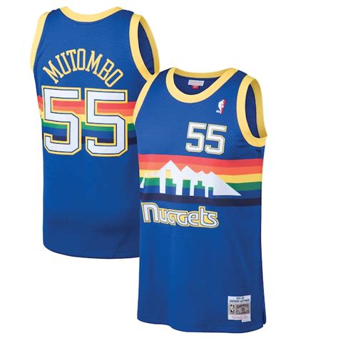 Mitchell & Ness Dikembe Mutombo Denver Nuggets Blue 1991-92 Hardwood ...