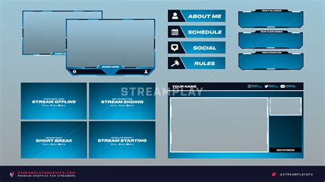 Blue And Purple Twitch Stream Overlay - 15 Free Twitch Templates For ...